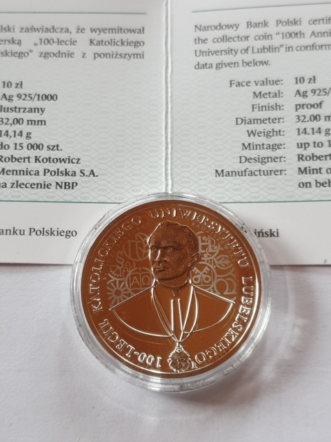 10 zł 100-lecie Uniwersytetu Lubelskiego 2019 r 10 zł 100-lecie Uniwersytetu Lubelskiego 2019 r