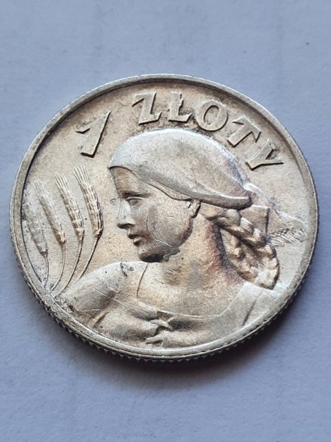 1 zł Żniwiarka 1925 rok z kropką 1 zł Żniwiarka 1925 rok z kropką