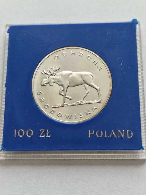 100 zł Ochrona Środowiska Łoś 1978 r