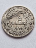 Niemcy 1/2 Marki Wilhelm II 1905 r A