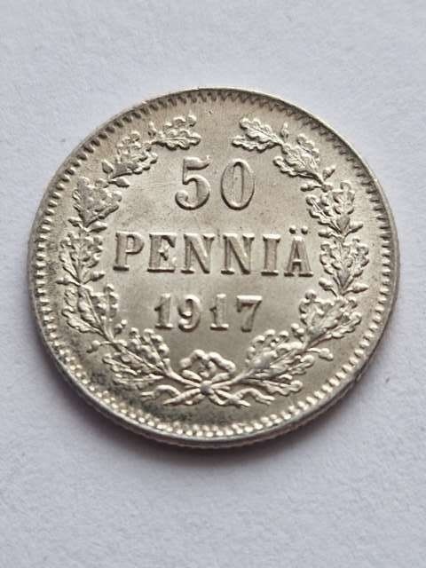 Finlandia 50 Pennia Mikołaj II 1917 r