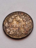 Niemcy 1/2 Marki Wilhelm II 1907 r A