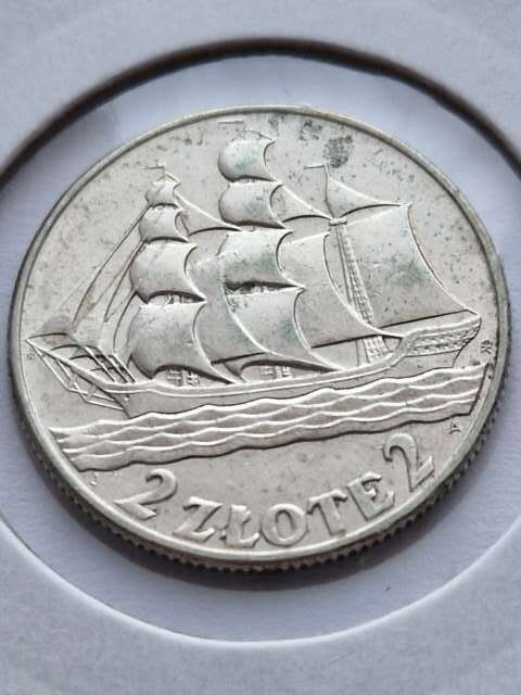 2 zł Żaglowiec 1936 r
