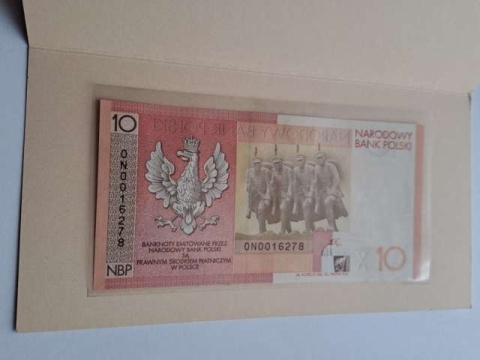 Banknot 10 zł Niepodległość 2008 r stan UNC