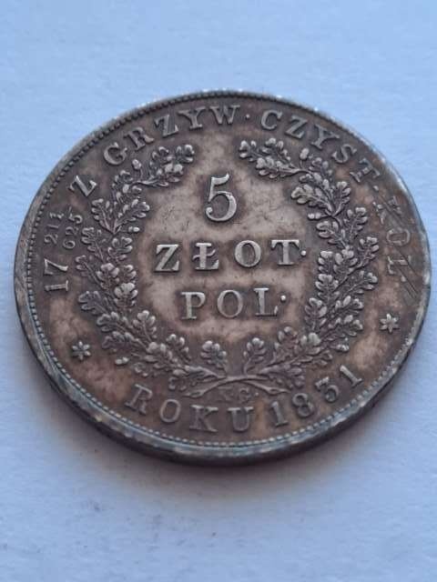 Powstanie Listopadowe 5 zł 1831 r