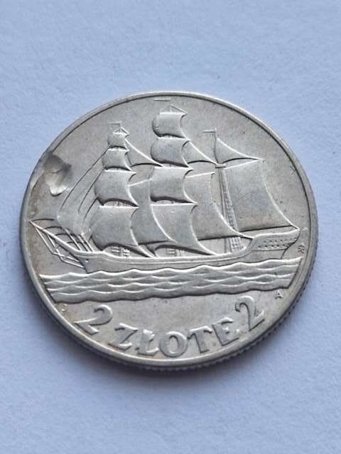 2 zł Żaglowiec 1936 r