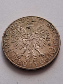 10 zł Głowa Kobiety 1932 r znak