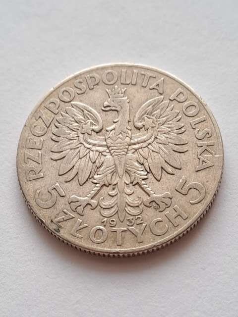 5 zł Głowa Kobiety 1932 r znak