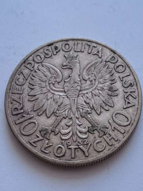 10 zł Głowa Kobiety 1932 r bez znaku