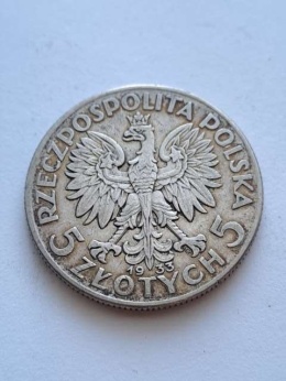5 zł Głowa Kobiety 1933 r