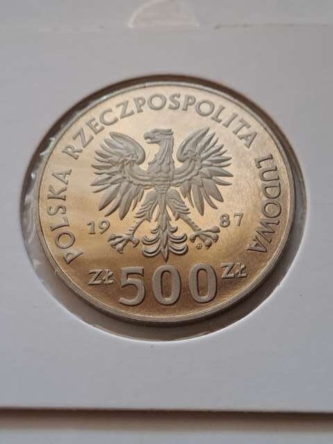500 zł XV Igrzyska Olimpijskie Calgary 1987 r nikiel