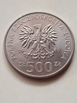 500 zł Władysław II Jagiełło 1989 r