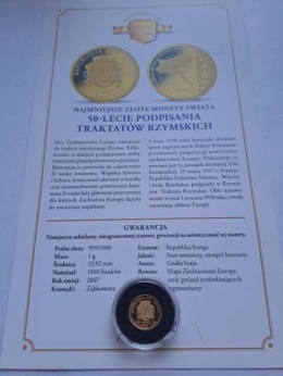 Kongo 1500 franków Traktaty Rzymskie 2007 r