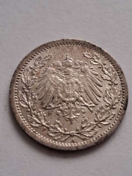 Niemcy 1/2 Marki Wilhelm II 1914 r A