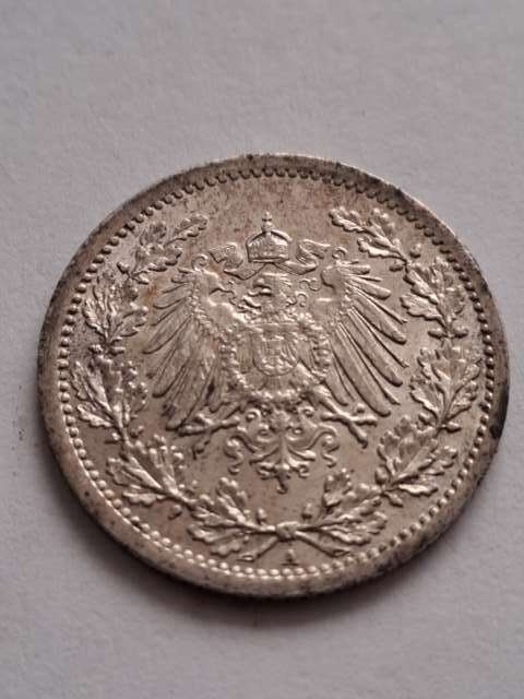 Niemcy 1/2 Marki Wilhelm II 1914 r A