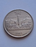 USA 1/4 Dollara Utah 2007 r P