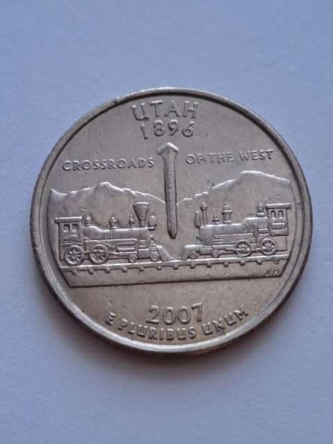 USA 1/4 Dollara Utah 2007 r P
