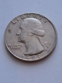 USA 1/4 Dollara Waszyngton 1981 r P