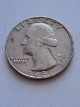 USA 1/4 Dollara Waszyngton 1981 r P