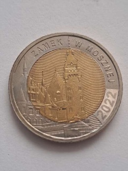 5 zł Zamek w Mosznej 2022 r