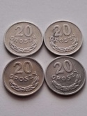 20 Groszy zestaw 4 szt różne lata