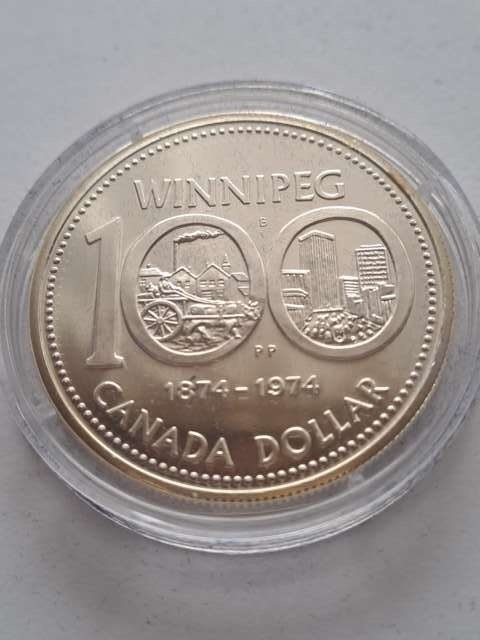 Kanada 1 Dolar 100 rocznica Winnipeg 1974 r
