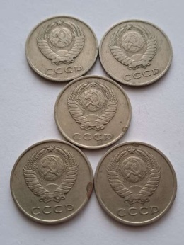 Rosja 20 Kopiejek 1961 r lot 5 szt