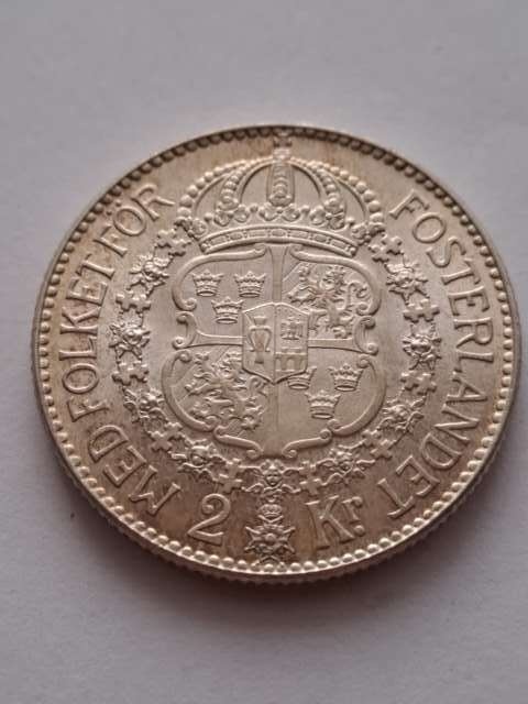 Szwecja 2 Korony Gustaf V 1938 r