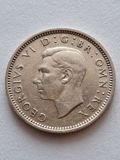 Wielka Brytania 6 Pensów Jerzy VI 1945 r