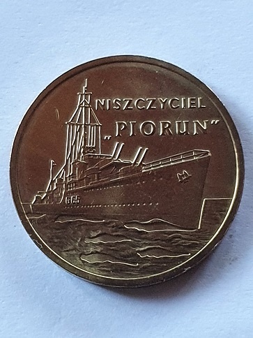 2 zł Niszczyciel Piorun 2012 r
