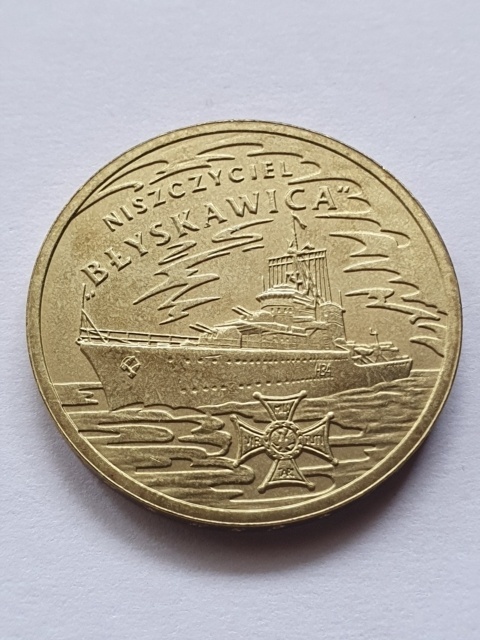 2 zł Niszczyciel Błyskawica 2012 r