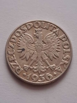 2 zł Żaglowiec 1936 r