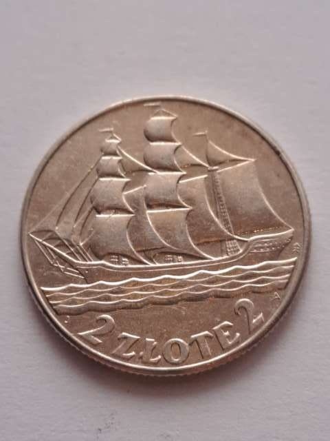 2 zł Żaglowiec 1936 r