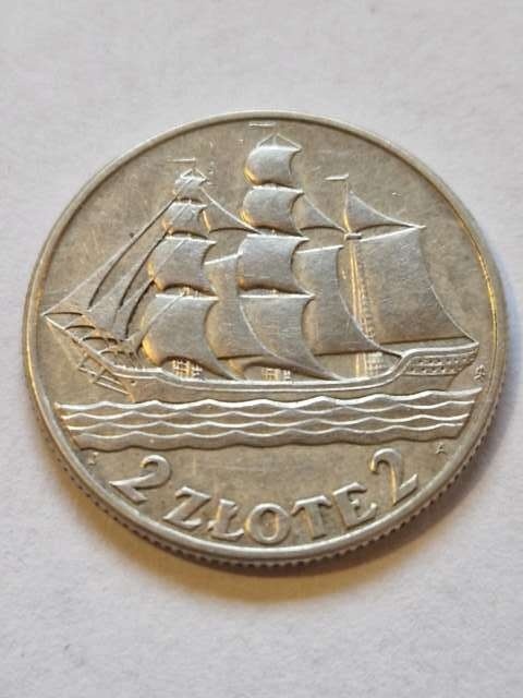 2 zł Żaglowiec 1936 r