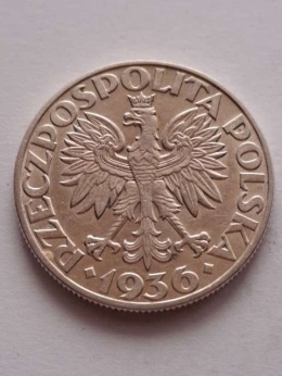 5 zł Żaglowiec 1936 r