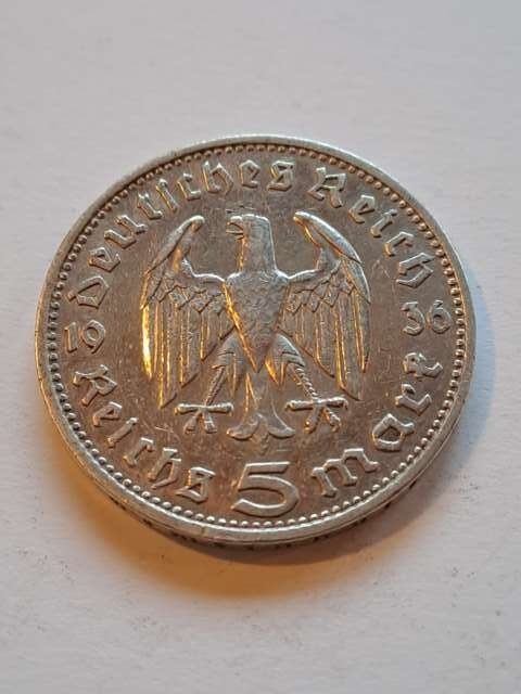 Niemcy 5 Marek Hindenburg 1936 r D