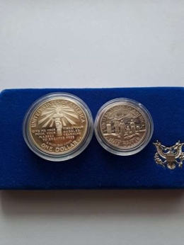 USA zestaw 1 i 1/2 dolara 1986 r