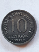 Królestwo Polskie 10 Fenigów 1917 r Królestwo Polskie 10 Fenigów 1917 r