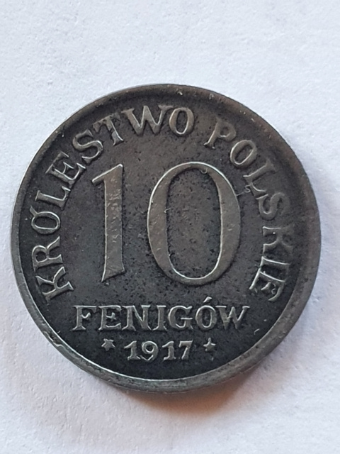 Królestwo Polskie 10 Fenigów 1917 r Królestwo Polskie 10 Fenigów 1917 r