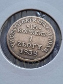 15 Kopiejek / 1 Złoty 1838 r MW
