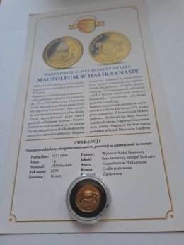 Wybrzeże Kości Słoniowej 1500 franków Mauzoleum w Halikarnasie 2006 r