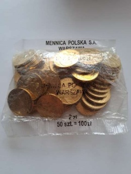 2 zł Jaszczurka Zielona 2009 r worek 50 szt