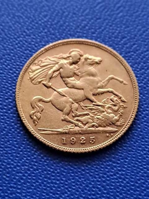 Wielka Brytania 1/2 Suwerena Jerzy V 1925 r