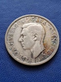 Wielka Brytania 1/2 Crown Jerzy VI 1939 r