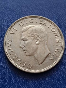 Wielka Brytania 1/2 Crown Jerzy VI 1946 r