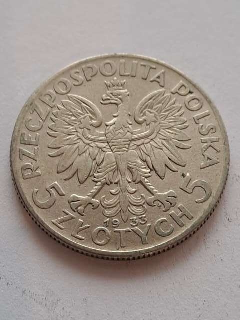 5 zł Głowa Kobiety 1933 r