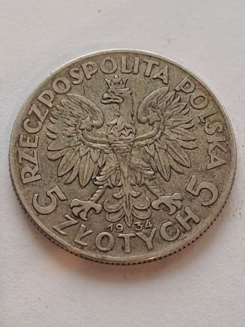 5 zł Głowa Kobiety 1934 r
