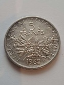 Francja 5 Franków 1962 r