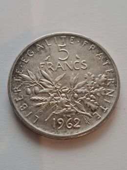 Francja 5 Franków 1962 r