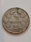 Niemcy 1/2 Marki Wilhelm II 1906 r A